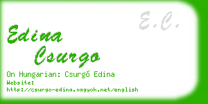 edina csurgo business card
